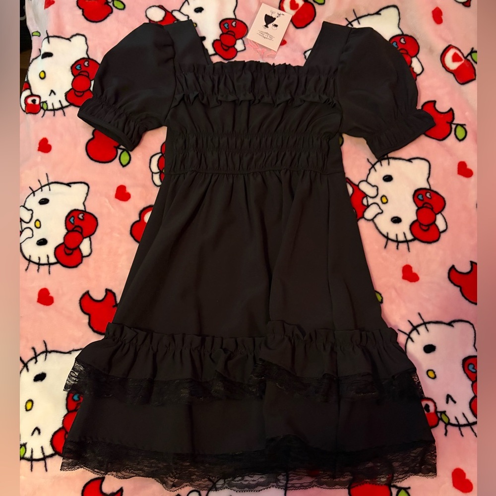 Black Lacy Babydoll Style Dress